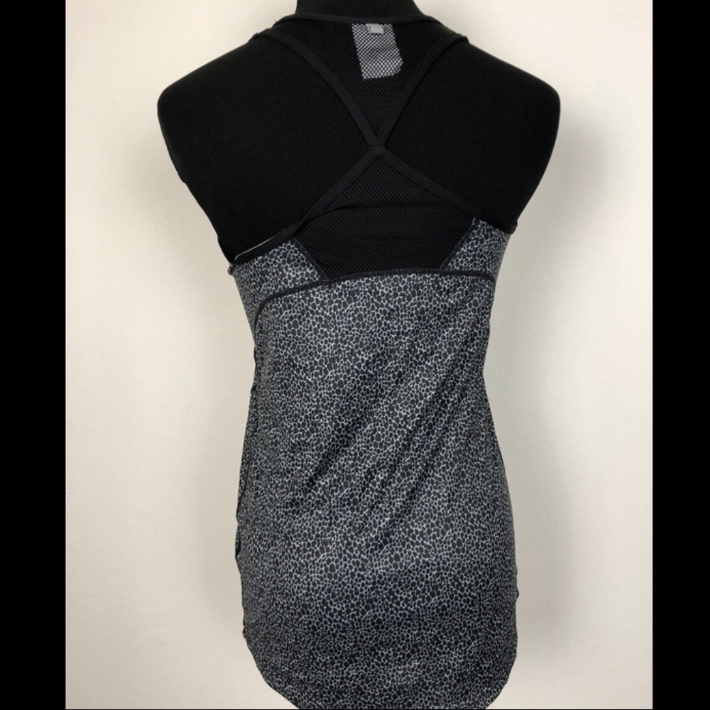 Nike Tank Top Black White Leopard Mesh Racer - Picture 6 of 6